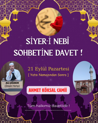 SİYER-İ NEBİ SOHBETİNE DAVET