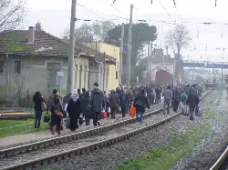 Alifuatpaşa'da yük Treni raydan çıktı