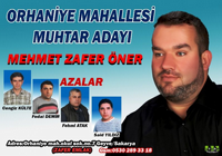 Orhaniye Mahallesi Muhtar Adayı: Öner