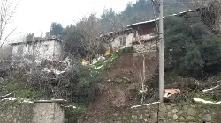 Alifuatpaşa'da Heyelan Korkuya Yol Açtı