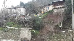 Alifuatpaşa'da Heyelan Korkuya Yol Açtı