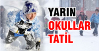 Pazartesi günü okullar tatil