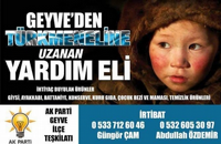 AK Geyve’den Bayır Bucak Türkmenleri için destek çağrısı
