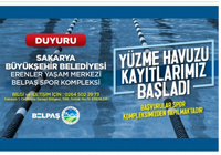 Belpaş yüzme havuzu kayıtları devam ediyor.