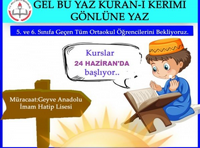 Gel bu yaz, Kuran-ı Kerim'i gönlüne yaz