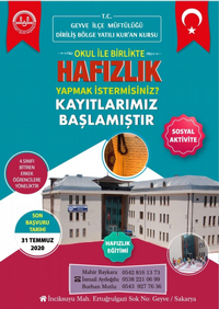 HAFIZLIK İÇİN KAYITLAR BAŞLADI