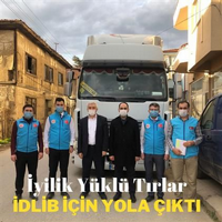 GEYVE'DEN İYİLİK TIR'LARI İDLİB'E UĞURLANDI