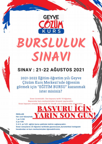 ÇÖZÜM KURS MERKEZİ ÜCRETSİZ BURSLULUK SINAVI YAPIYOR