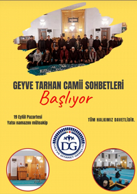 TARHAN CAMİİ SOHBETLERİNE DAVET