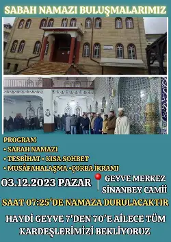 SABAH NAMAZINA DAVET