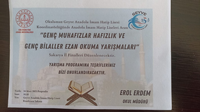 HAFIZLIK ve EZAN OKUMA YARIŞMASINA DAVETLİSİNİZ