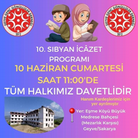 SIBYAN İCAZET PROGRAMINA DAVETLİSİNİZ