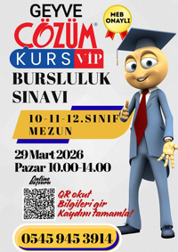 ÇÖZÜM KURSU BURSLULUK SINAVI YAPACAK
