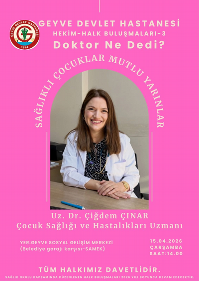 Dr. Çiğdem Çınar'dan ÇOCUK SAĞLIĞI Konferansına davet