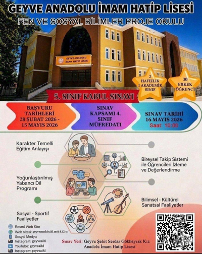 Geyve İmam Hatip Sınavı: Tarih Belli Oldu