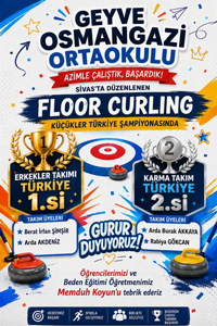 Geyve Ortaokulu Floor Curling'de Türkiye Şampiyonu