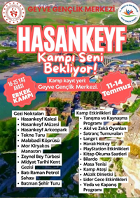 Gençler Hasankeyf Kampında Buluşuyor