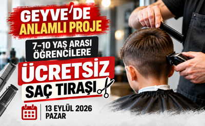 Geyve'de Öğrencilere Ücretsiz Tıraş