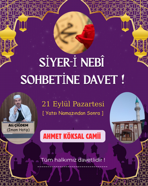SİYER-İ NEBİ SOHBETİNE DAVET