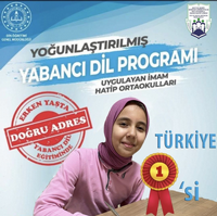 Yoğunlaştırılmış dil sınıfları sınavında Türkiye 1.’si Geyve Kız İmam Hatipten